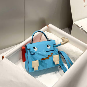 Hermes Kelly Doll Quelle Idole Picto Mauve Sylvestre Epsom with Palladium Hardware H230309 - Default Title - View 2