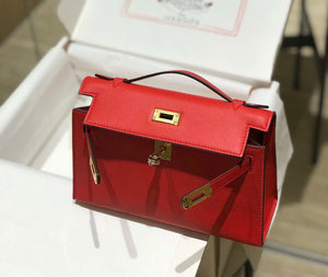 Hermes Kelly Pouchette Swift Leather clutch bag Gold H230268 - Default Title - View 5