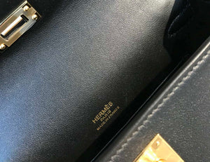 Hermes Kelly Pouchette Swift Leather clutch bag Gold H230270 - Default Title - View 7