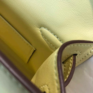 Hermes Kelly Pouchette Swift Leather clutch bag Gold H230272 - Default Title - View 6
