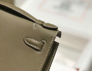 Hermes Kelly Pouchette Swift Leather clutch bag Gold H230274 - Default Title - View 5