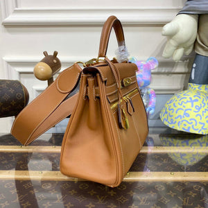 Hermes Kelly Swift Kelly Lakis 28 32 cm H230311 - Gold / Semi manual / 28 CM - View 3
