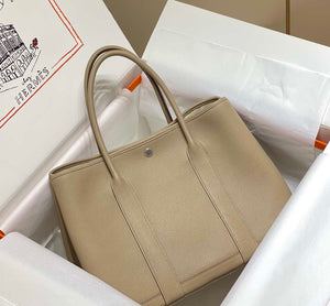 Hermes Light Gray Togo Medium Garden Party 36cm Bag H239056 - Default Title - View 1