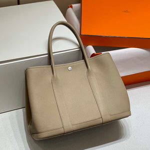 Hermes Light Gray Togo Medium Garden Party 36cm Bag H239056 - Default Title - View 2