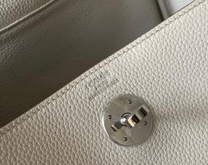 Hermes Lindy 26cm Designer Tote Shoulder Bags Wihte Silver - luxibagsmall