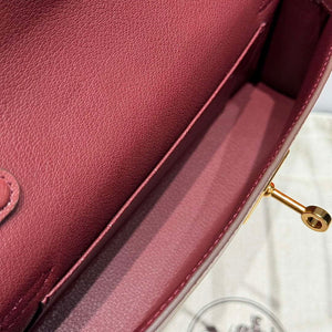 Hermes Lychee pattern Kelly Elan Clutch Bag H232005 - Gold - View 11