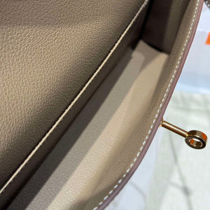 Hermes Lychee pattern Kelly Elan Clutch Bag H232006 - Gold - View 18