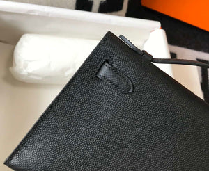 Hermes Mini Kelly Pouchette Epsom Leather H230241 Black Gold - Default Title - View 8