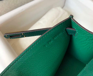 Hermes Mini Kelly Pouchette Epsom Leather H230242 Green - Default Title - View 8
