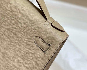 Hermes Mini Kelly Pouchette H230222 Epsom Leather Turtle Dove Grey - Default Title - View 5