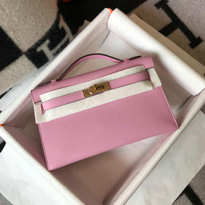 Hermes Mini Kelly Pouchette Epsom Leather H230226 Pink - Default Title - View 1