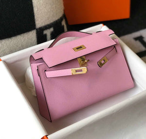 Hermes Mini Kelly Pouchette Epsom Leather H230226 Pink - Default Title - View 4