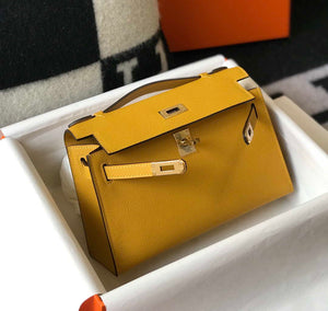 Hermes Mini Kelly Pouchette Epsom Leather H230228 Yellow - Default Title - View 4