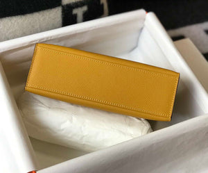 Hermes Mini Kelly Pouchette Epsom Leather H230228 Yellow - Default Title - View 6