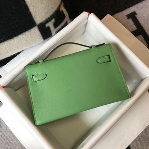 Hermes Mini Kelly Pouchette Epsom Leather H230229 Green - Default Title - View 2