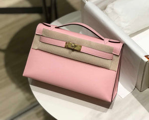 Hermes Kelly Pouchette Swift Leather clutch bag Gold H230251 - Default Title - View 3