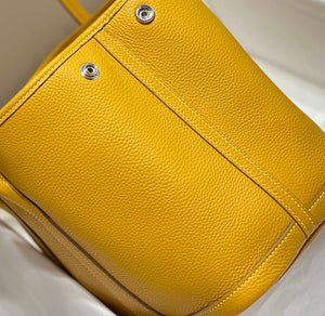 Hermes Yellow Clemence Garden Party 30cm Bag H239041 - Default Title - View 5
