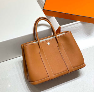 Hermes Brown Clemence Garden Party 30cm Bag H239043 - Default Title - View 1