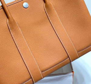Hermes Brown Clemence Garden Party 30cm Bag H239043 - Default Title - View 5