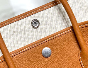 Hermes Brown Clemence Garden Party 30cm Bag H239043 - Default Title - View 8
