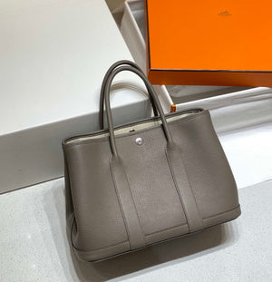 Hermes Light Dark Clemence Garden Party 30cm Bag H239046 - Default Title - View 1