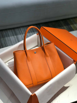 Hermes Orange Clemence Garden Party 30cm Bag H239039 - Default Title - View 1