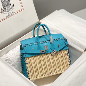 Hermes Picnic Sellier Birkin 25 Barenia Palladium Hardware H21801 - Default Title - View 2