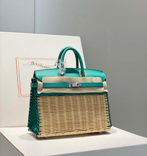 Hermes Picnic Sellier Birkin 25 Barenia Palladium Hardware H21803 - Default Title - View 1