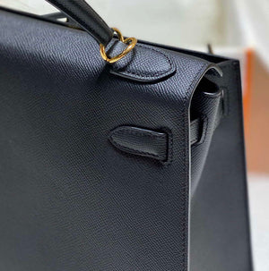 Hermes Sellier Kelly Epsom Leather Bag H213002 - Gold / 25cm x17 x 7 cm - View 7