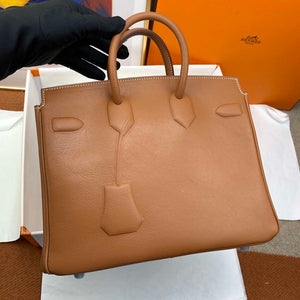 Hermes Shadow Birkin Bag Swift 25 Fully Handmade H92026 - Default Title - View 3
