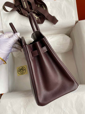 Hermes Shadow Birkin Bag Swift 25 Fully Handmade H92030 - Default Title - View 5