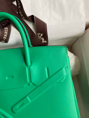 Hermes Shadow Birkin Bag Swift 25 Fully Handmade H92031 - Default Title - View 4