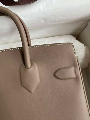 Hermes Shadow Birkin Bag Swift 25 Fully Handmade H92032 - Default Title - View 3