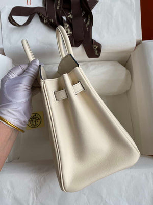 Hermes Shadow Birkin Bag Swift 25 Fully Handmade H92033 - Default Title - View 5