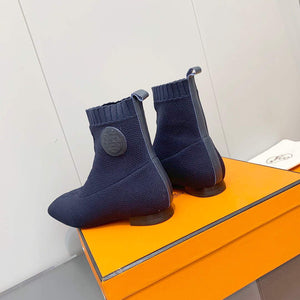 Hermes Shoes H212161Z Duo Ankle Boot Bleu Fonc¨¦ - 35 - View 7