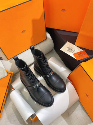 Hermes Shoes H222070Z Funk Ankle Boot Black - 35 - View 1
