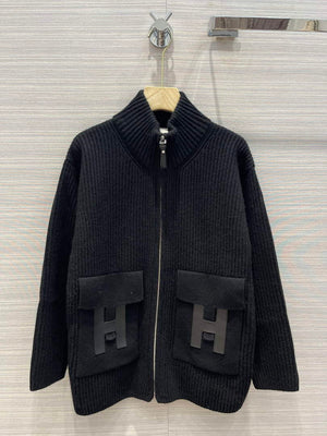 Hermes Women's Fashion Clothing Cashmere Coat H33265 - S - View 1