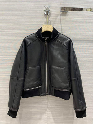 Hermes Women's Fashion Clothing Leather Jacket H33263 - 36 - View 1