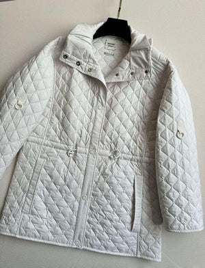 Hermes Women's Fashion Waisted diamond quilted jacket H33422 - S - View 2