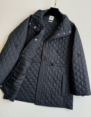 Hermes Women's Fashion Waisted diamond quilted jacket H33423 - S - View 4