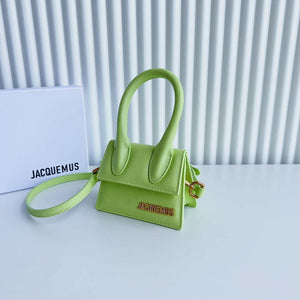 Jacquemus 213BA001 Le Chiquito Signature leather mini handbag Lemon Green - Default Title - View 3