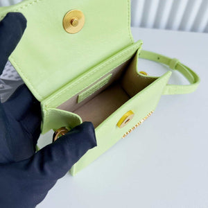 Jacquemus 213BA001 Le Chiquito Signature leather mini handbag Lemon Green - Default Title - View 9