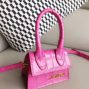 Jacquemus 213BA001 Le Chiquito Signature crocodile leather mini handbag Pink - Default Title - View 5