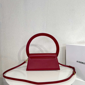 Jacquemus 213BA003 Le sac Rond Circle purse Wine Red - Default Title - View 1