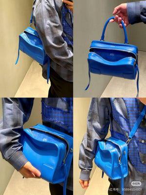 Loewe A039AS0X01 Small Amazona 180 bag in soft calfskin Blue - Default Title - View 10