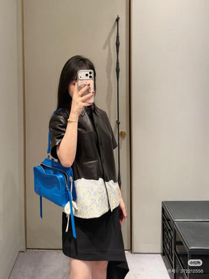 Loewe A039AS0X01 Small Amazona 180 bag in soft calfskin Blue - Default Title - View 20