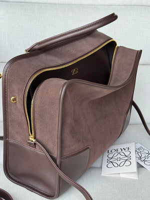 Loewe A039ASRX03 Large Amazona 180 bag in suede - Default Title - View 4