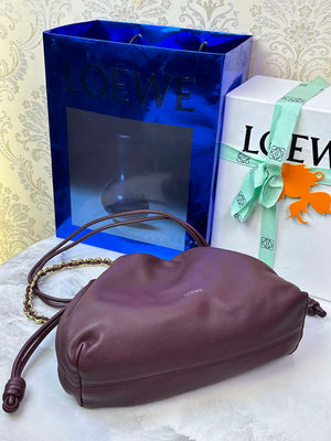 Loewe A411FCRX02 Medium Flamenco purse in mellow nappa lambskin L9019 - Default Title - View 5