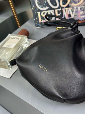 Loewe A411FPBX02 Flamenco Purse Bucket Bag in mellow nappa lambskin Black - Default Title - View 3
