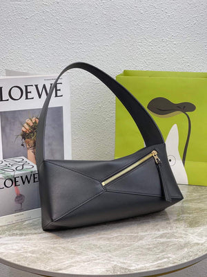 Loewe A510J67X01 Puzzle Hobo Bag in Nappa Calfskin Black - Default Title - View 2
